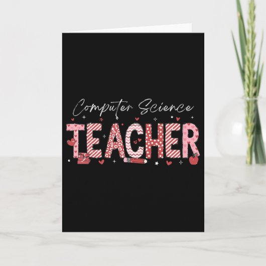 Carte Enseignant en informatique pour la Saint-Valentin  (Devant)
