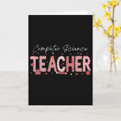 Carte Enseignant en informatique pour la Saint-Valentin  (Fleur jaune)