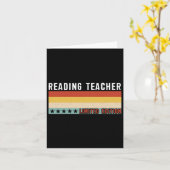 Carte Enseignant en lecture Titre de profession Professi (Fleur jaune)