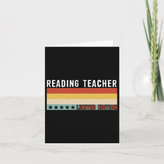 Carte Enseignant en lecture Titre de profession Professi