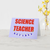 CARTE ENSEIGNANT EN SCIENCE RETRAITÉ (Fleur jaune)
