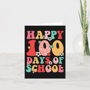 Carte Enseignant Enfants Retro Super 100 Jours Joyeux 10