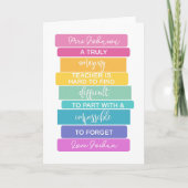 Carte Enseignant extraordinaire difficile à trouver impo (Devant)