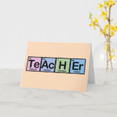 Carte Enseignant fait d'éléments (Fleur jaune)