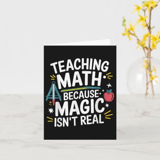 Carte Enseignant Funny Math Algebra Lover Retour À L'Éco (Fleur jaune)