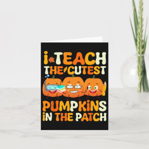 Carte Enseignant Halloween Citrouilles Cutest Dans Le Th