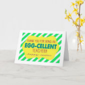 CARTE ***ENSEIGNANT*** HEUREUX PÂQUES (Fleur jaune)