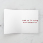 CARTE **ENSEIGNANT** JOYEUX NOËL (Intérieur)