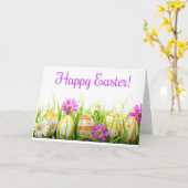 CARTE ***ENSEIGNANT*** JOYEUX PÂQUES (Fleur jaune)