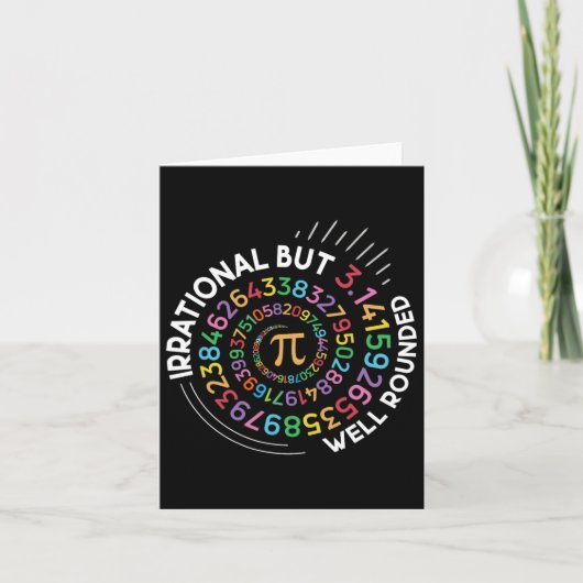 Carte Enseignant Math De La Journée Pi Irrationnel Mais (Devant)