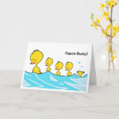 Carte Enseignant Merci - Oopsie Ducky (Fleur jaune)