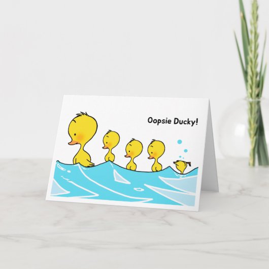 Carte Enseignant Merci - Oopsie Ducky (Devant)