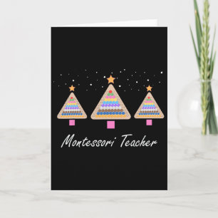 Carte Enseignant Montessori Noël Arbre de Noël Enseignem