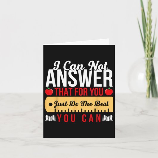 Carte Enseignant Motivationnel - Test De L'État Ne Faite (Devant)
