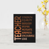 Carte Enseignant Noir Histoire Mois JunetDix Femmes Noir (Fleur jaune)