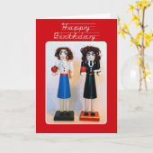 Carte Enseignant Nutcracker Joyeux anniversaire (Fleur jaune)
