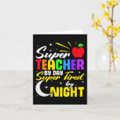 Carte Enseignant Par Jour Super Fatigué Par L'École D'En (Fleur jaune)