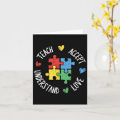 Carte Enseignant sensibilisation sur l'autisme Enseignan (Fleur jaune)