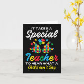 Carte Enseignant Spécial Pour Entendre Un Enfant Cant Di (Fleur jaune)