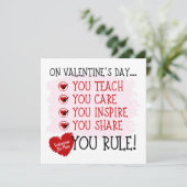 Carte Enseignant Valentine, Vous Dirigez Professeur (Debout devant)