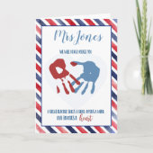 Carte enseignant vous avez laissé une empreinte sur notr (Devant)