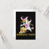 Carte Enseignante de maternelle Pâques (Devant/Arrière en situation)