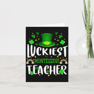 Carte Enseignante Montessori la plus chanceuse St Patric