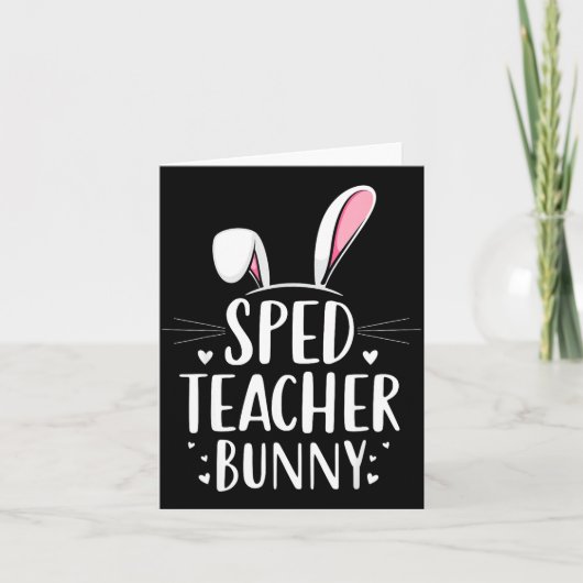 Carte Enseignante Spécialisée Bunny Pâques Éducation Spé (Devant)