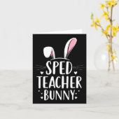 Carte Enseignante Spécialisée Bunny Pâques Éducation Spé (Fleur jaune)
