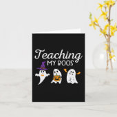 Carte Enseignants De Fantômes D'Halloween Enseignant Mon (Fleur jaune)