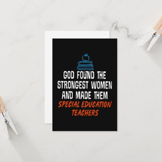 Carte Enseignants de l'éducation spéciale (Devant/Arrière en situation)