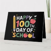 Carte Enseignants du 100e jour d'école Joyeux 100 jours (Devant)