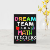 Carte Enseignants Maths Dream Team Aka Enseignants Math  (Fleur jaune)