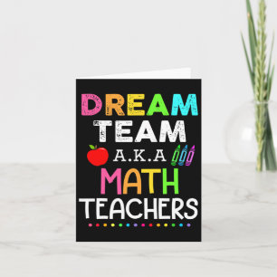 Carte Enseignants Maths Dream Team Aka Enseignants Math 