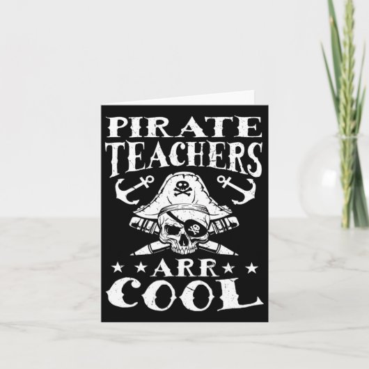 Carte Enseignants Pirates Arr Cool - Halloween Enseigner (Devant)