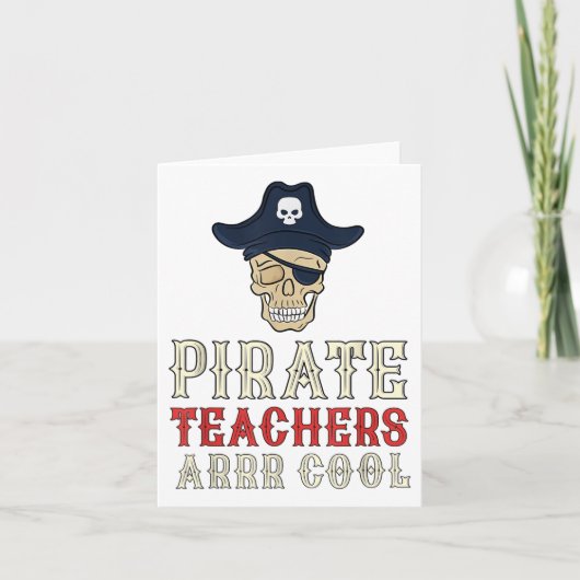 Carte Enseignants Pirates Arr Cool _ Parler Comme Une Jo (Devant)
