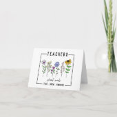 Carte Enseignants Plantes semences qui grandissent pour  (Devant)