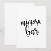 Carte Enseigne de calligraphie abordable pour le bar Mim (Devant / Derrière)