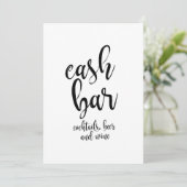 Carte Enseigne de mariage calligraphiée abordable Cash B (Debout devant)