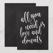 Carte Enseigne de tableau noir pour bar à beignets abord (Devant / Derrière)