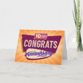 Carte Enseigne Rétro pour les 10 Ans de l'Employé (Devant)