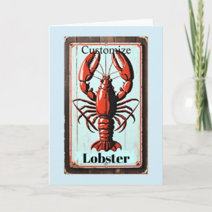 Carte Enseigne vintage homard Thunder_Cove