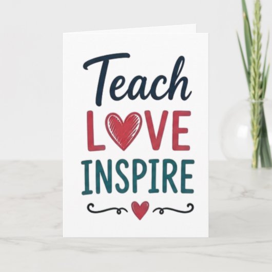 Carte Enseigner Amour Inspirer (Devant)