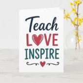 Carte Enseigner Amour Inspirer (Fleur jaune)