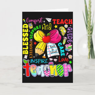 Carte Enseigner Amour Inspirer Enseignant Enfants Crayon
