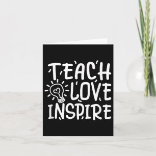 Carte Enseigner, Amour, Inspirer, Enseignant, Retour À L