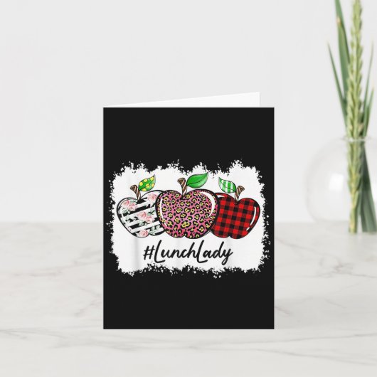 Carte Enseigner Amour Insre Déjeuner Dame Léopard Rouge  (Devant)