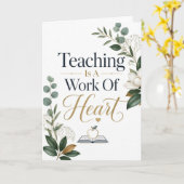Carte Enseigner Est Un Travail Du Cœur (Fleur jaune)