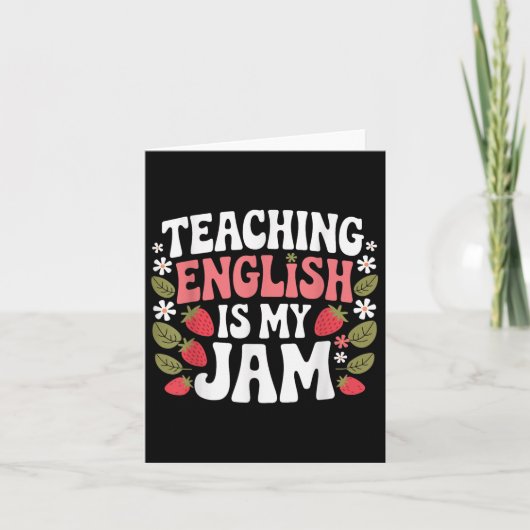 Carte Enseigner L'Anglais Est Mon Professeur De Jam De R (Devant)