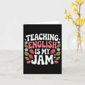 Carte Enseigner L'Anglais Est Mon Professeur De Jam De R (Fleur jaune)